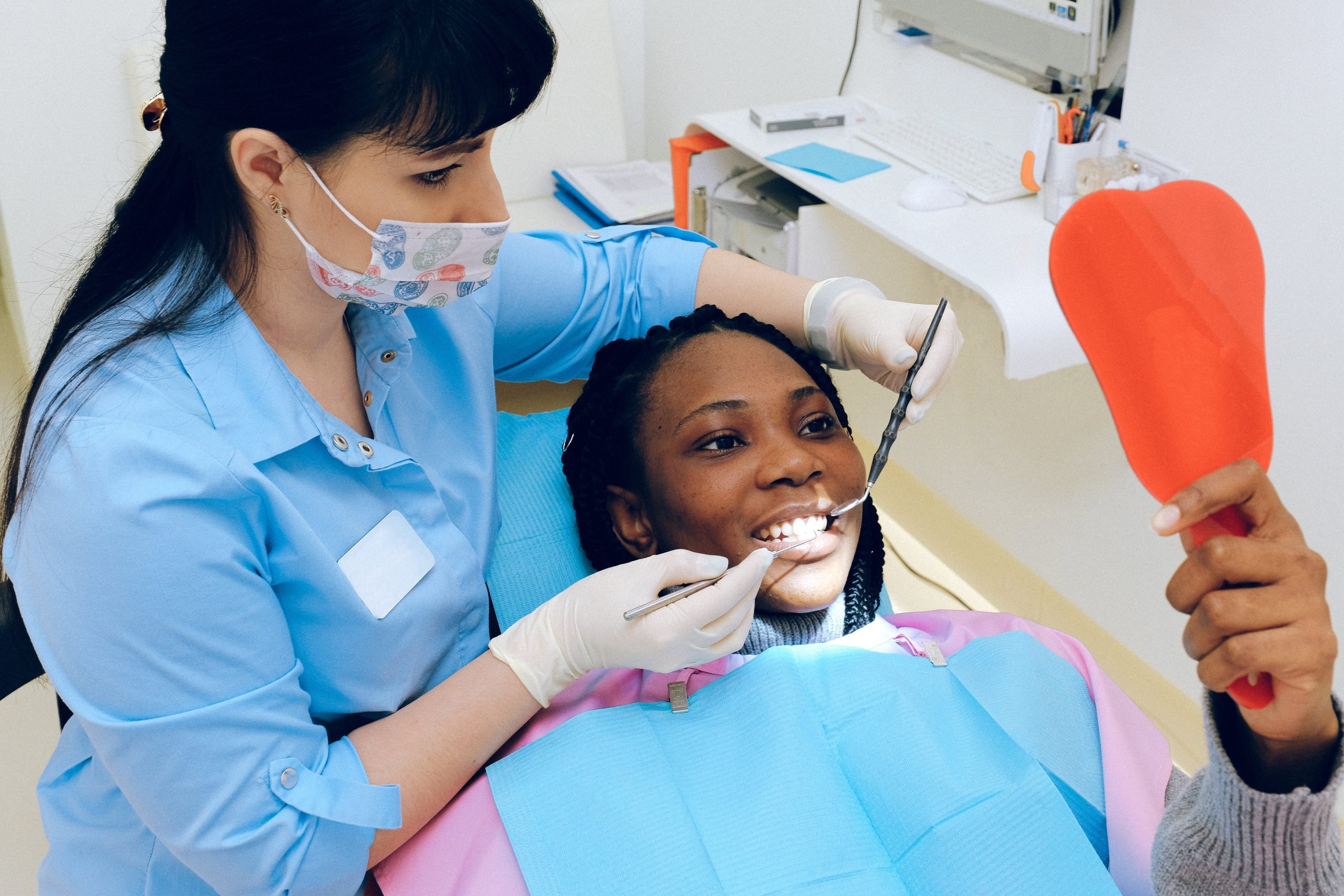 person at the dentist